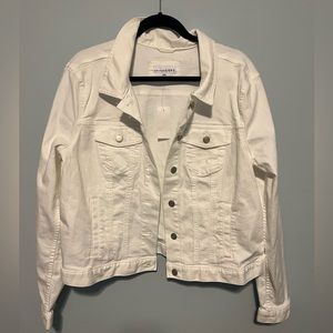 NWT Loft white denim jacket; size XL